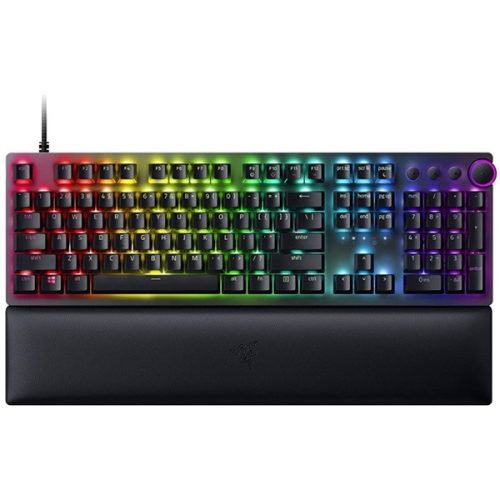 Razer Huntsman V2 (Red Switch) US RGB fekete gamer billentyűzet