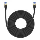 Baseus fonott hálózati kábel Cat.7, Ethernet RJ45, 10Gbps, 8m (fekete)