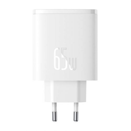 Baseus OS-Cube Pro hálózati töltő, 2xUSB-C + USB, 65W (fehér)