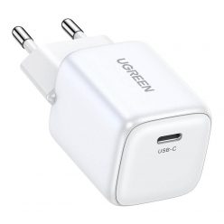   UGREEN 15324 Nexode mini töltő, USB-C, PD3.0, QC4.0, GaN, 20W (fehér)