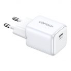 UGREEN 15324 Nexode mini töltő, USB-C, PD3.0, QC4.0, GaN, 20W (fehér)