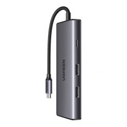   UGREEN Revodok Pro CM498 7 az 1-ben adapter USB-C - 2x USB-A 3.2, USB-C 3.2, SD/TF, PD