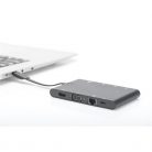 Digitus DA-70865 USB-C utazó 9 portos univerzális notebook dokkoló állomás