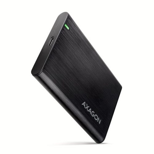 Axagon EE25-A6C USB 3.2 fekete csavar nélküli külső alumínium 2,5" HDD/SSD ház