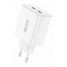 Wall charger Foneng EU50 PD 35W 2x USB-C ports (white)