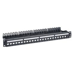   Legrand 632850 Linkeo C 19"/1U üres patch panel 24 db Keystone jack fogadására, fém kábeltartóval