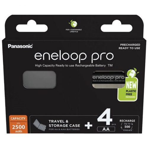 Panasonic Eneloop BK-3HCDEC4BE AA 2500mAh ceruza akku 4db/csomag