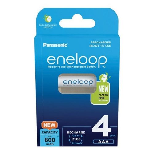 Panasonic Eneloop BK-4MCDE/4BE AAA 800mAh mikro ceruza akku 4db/csomag