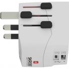 Skross PROLIGHTUSB-A-C USB/Type-C töltő bemenettel földelt világutazó adapter