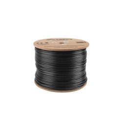   Lanberg LCU5-21CU-0305-BK 305m Cat5e U/UTP AWG24 Fca PE árnyékolatlan fekete kültéri kábel