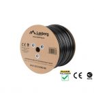 Lanberg LCU5-21CU-0305-BK 305m Cat5e U/UTP AWG24 Fca PE árnyékolatlan fekete kültéri kábel