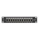 Lanberg PPF5-9012-B 10"/1U 12port Cat5e FTP árnyékolt fekete patch panel