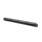 Lanberg PPU6-1024-B 19" 1U 24port Cat6 UTP árnyékolatlan fekete patch panel