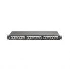 Lanberg PPS6-1024-B 19"/1U 24port Cat6 FTP árnyékolt fekete patch panel