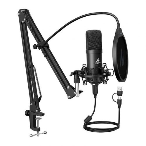 Microphone with stand Maono A04E (black)