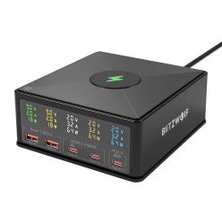   BlitzWolf 868H hálózati töltő, 2xUSB-A, 3xUSB-C, 160W (fekete)