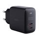 Wall Charger Aukey PA-B4T, 2xUSB-C, 45W (black)