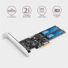 Axagon PCES-SA4M2 2db belső SATAIII portos + 2db SATA M.2 foglalat PCI-Express kártya