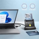 Axagon CRE-SM4N USB Smart card StandReader okos kártyaolvasó