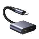 2-in-1 Audio adapter Joyroom SY-L02 Lightning to Double Lightning (black)