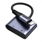 2-in-1 Audio adapter Joyroom SY-L02 Lightning to Double Lightning (black)