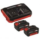 Einhell 4512112 2x 4Ah Power X-Change & Twincharger Kit 2 db akkumulátor + dupla töltő szett