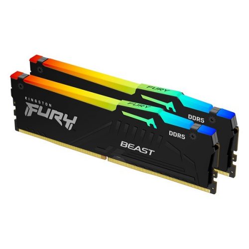 Kingston 32GB 5200MHz DDR-5 FURY Beast RGB EXPO (Kit! 2db 16GB) (KF552C36BBEAK2-32) memória