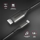 Axagon RVC-HI2MC USB-C - HDMI 2.0 kábel