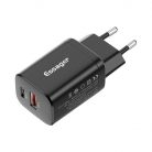 Wall Charger USB-C+USB-A 30W Essager PD+QC (black)