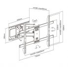 Stell SHO 5630 37"-80" VESA 600x400 kihúzható fali konzol