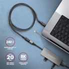 Axagon BUCM32-CF15AB 1,5m USB C fekete hosszabbító kábel