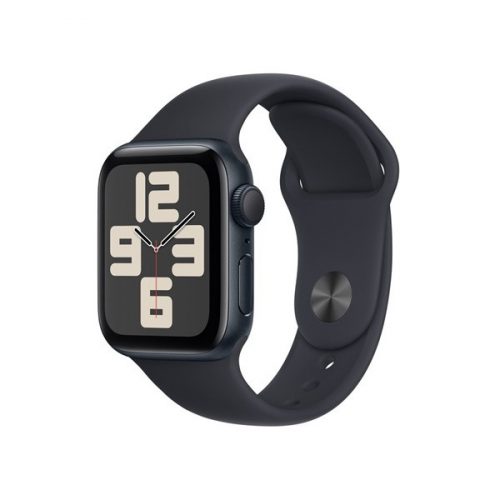 Apple Watch SE2 v2 GPS (40mm) éjfekete alumínium tok , éjfekete sport szíj (M/L) okosóra