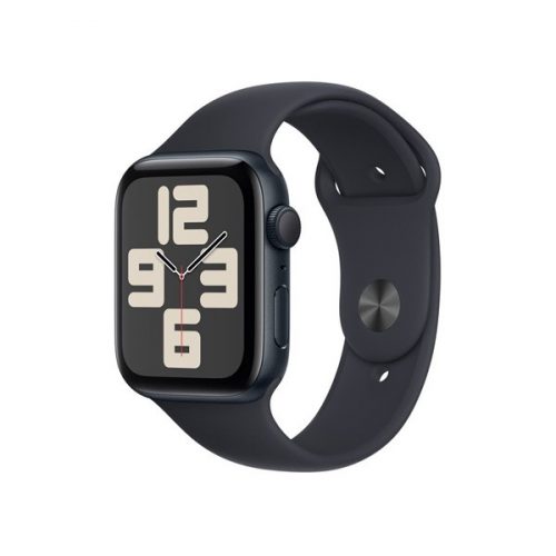 Apple Watch SE2 v2 GPS (44mm) éjfekete alumínium tok , éjfekete sport szíj (S/M) okosóra