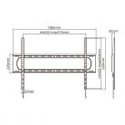 Stell SHO 7220  60"-120" fix fekete fali konzol