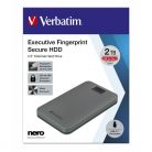 Verbatim 53653 Executive 2TB USB 3.2 Gen 1/USB-C szürke FIPS titkosított külső winchester