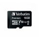 Verbatim 44082 SDHC 16GB U1 Class 10 micro memóriakártya + adapter