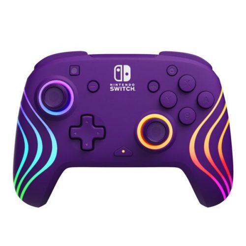 PDP 500-238-PR Afterglow Wave Nintendo Switch RGB LED Lighting lila vezeték nélküli kontroller