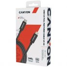 Canyon UC-42 2m USB 3.2 Gen 2×2 C -> USB 3.2 Gen 2×2 C fekete adat- és töltőkábel