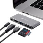 Canyon MacBook Thunderbolt 3 Multiport Dockibng Station 5-in-1 5-port Thunderbolt 3 Dual Port dokkoló szürke