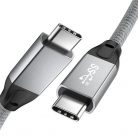 AVAX CB901 THUNDER 1m 3.2 Type C, USB4 100W/10Gbps fonott viharszürke kábel