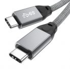 AVAX CB901 THUNDER 1m 3.2 Type C, USB4 100W/10Gbps fonott viharszürke kábel