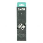 AVAX CB901 THUNDER 1m 3.2 Type C, USB4 100W/10Gbps fonott viharszürke kábel