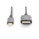 DIGITUS DA-70821 USB C - HDMI A 1,8m szürke video átalakító kábel