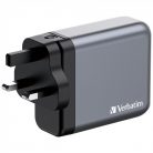 Verbatim 32203 GNC-140 GaN Charger 140W USB Type-A + 3xType-C hálózati töltő adapter