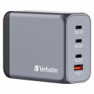 Verbatim 32204 GNC-200 GaN Charger 200W USB Type-A + 3xType-C hálózati töltő adapter