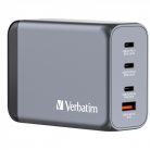 Verbatim 32205 GNC-240 GaN Charger 240W USB Type-A + 3xType-C hálózati töltő adapter