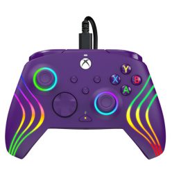   PDP 049-024-PR Afterglow Wave Xbox Series X|S/Xbox One/PC RGB LED lila vezetékes kontroller