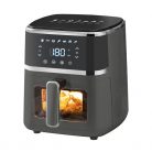 TOO AF-150B-1400 W fekete 5 L forrólevegős sütő (air fryer/airfryer) digitális vezérléssel, betekintő ablakkal