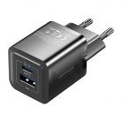 Wall charger, Vention, FEQB0-EU,  USB-C, USB- A, 30W/30W, GaN (black)