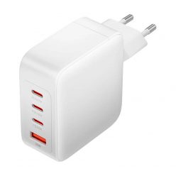   Wall charger, Vention, FEIW0-EU,  3xUSB-C, USB- A, 140W/140W/30W/18W, GaN (white)